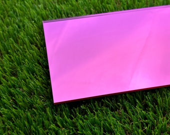 Pink Mirrored Acrylic Sheets. Glowforge 11.75" x 19 EASY TO PEEL