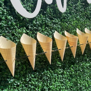 Acrylic Charcuterie Wall Cone Holder, Grazing Cone Display Shelf, Ice Cream Cone