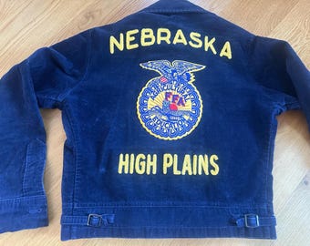 Vintage FFA Agricultural Education Jacket Nice Design Full Zipper