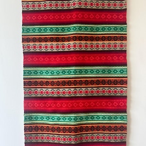 A traditional Finnish colorful Raanu from the 60s