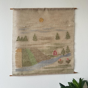 Finnish traditional handwoven textile from the 60s