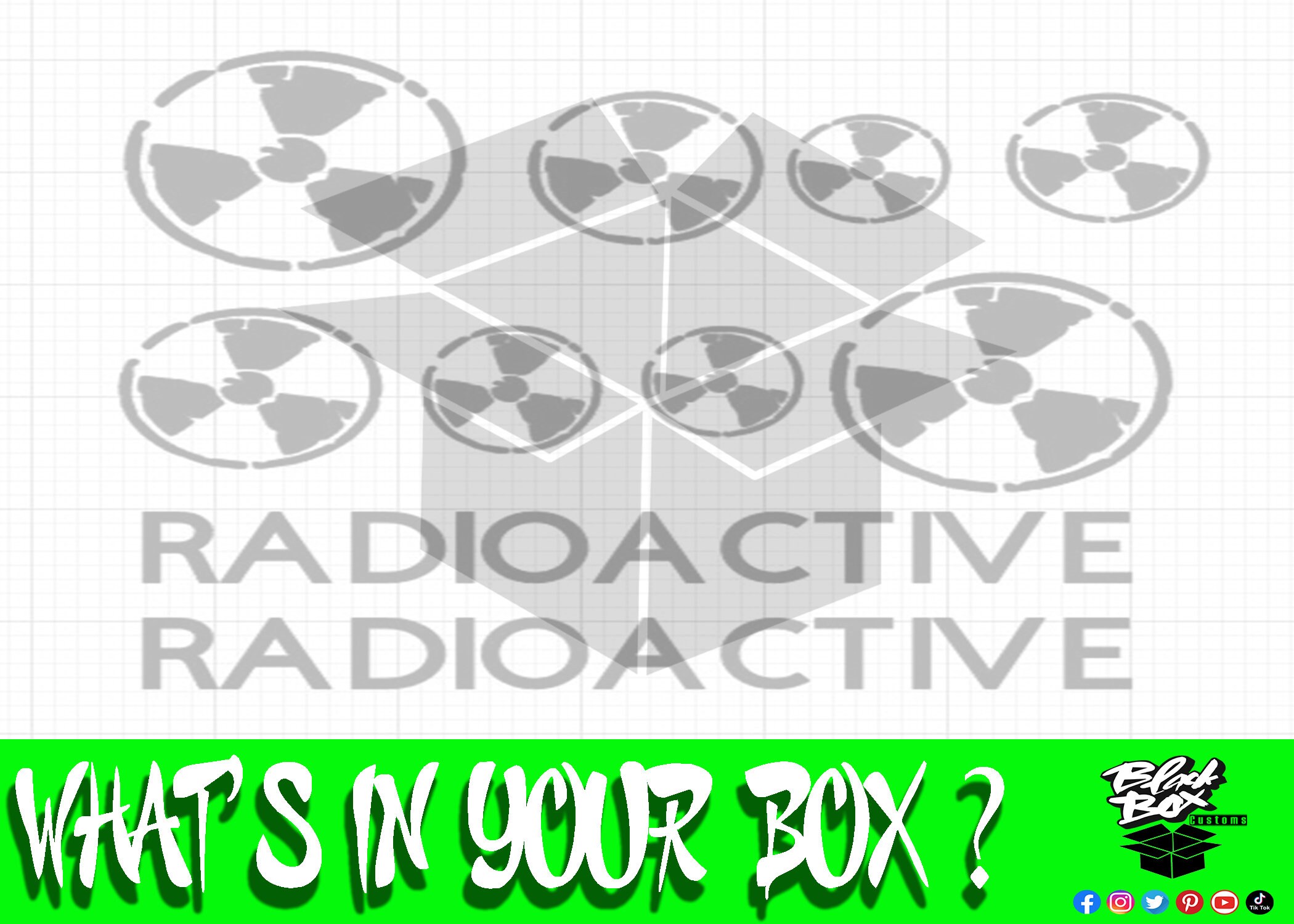6 X 6 RADIOACTIVE Vinyl Stencil | Etsy