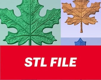 Ahornblatt STL Datei: CNC Fräse Dekor Frühling (Digitaler Download)