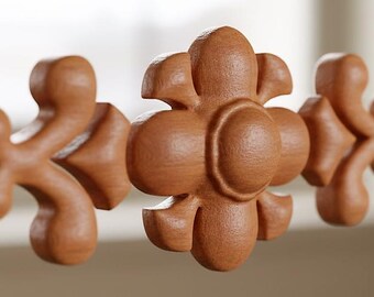 Floral Ornament STL - Relief Schnitzerei für die Holzverarbeitung, Wohnkultur (Digitaler Download)