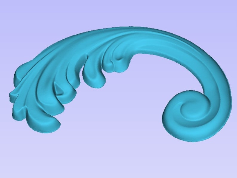 Acanthus Leaf Ornament , Stl File 3d Model for Cnc Machine, Boho Decor