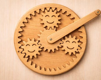 Toys and games Montessori toys Busy Board gears (Instant Download)
