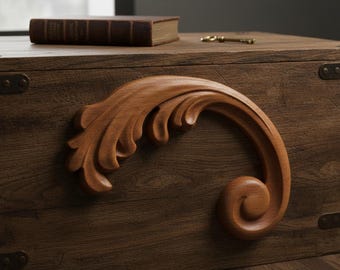 Akanthus Blatt 3D Carving Design: CNC-Fräser & Laser STL-Datei (Digitaler Download)