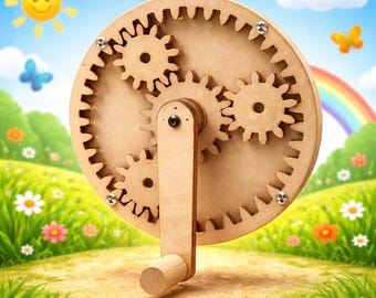 Montessori Busy Board Gear STL Files | CNC Sensory Activity Board (Digital Download)