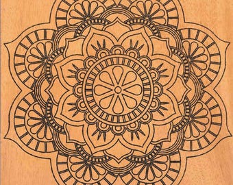Blumen Mandala Laser Cut Datei - svg dxf eps png pdf (Digitaler Download)