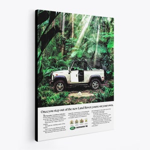 Land Rover vintage poster, Land Rover defender vintage poster, Land Rover wall art, vintage poster, retro poster, vintage advertising poster