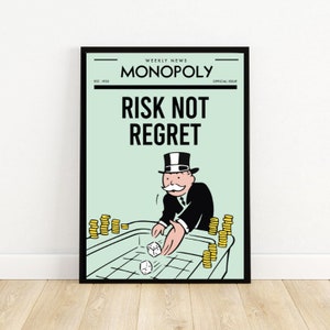 Alec Monopoly Grafitti Set Of 6/Monopoly Canvas Motivation/ Motivation de bureau/Alec Monopoly Poster/ art mural imprimable/ art motivationnel image 8