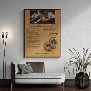 Cartel de Audemars Piguet, arte de pared de Audemars piguet, cartel de reloj Ap, cartel de rolex, cartel de reloj rolex, anuncios de rolex vintage