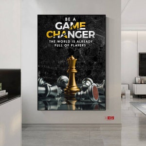 Game Changer poster , motivational  print poster, motivational wall art, office motivational poster, millionaire poster, money poster