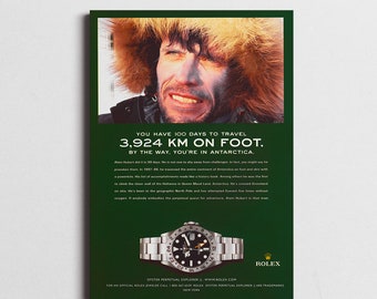 Affiche vintage Rolex Explorer, affiche Rolex, affiche de montre Rolex, publicités Rolex vintage, publicités Rolex vintage, art mural Rolex