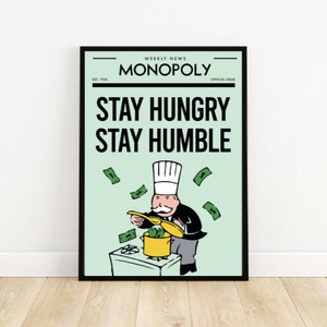 Alec Monopoly Grafitti Set Of 6/Monopoly Canvas Motivation/ Motivation de bureau/Alec Monopoly Poster/ art mural imprimable/ art motivationnel image 7