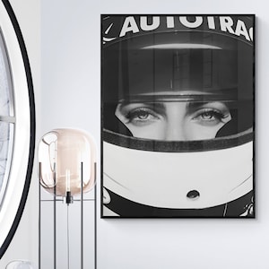 Girl f1 retro posters,  retro formula 1 posters,retro racing posters,  f1 print, racing wall art, fashion poster, fine art, glamour art