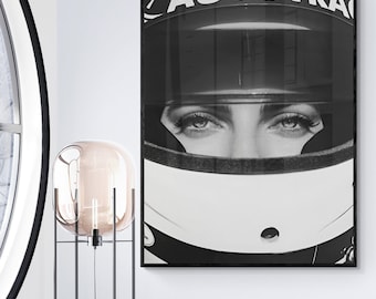 Girl f1 retro posters, retro formula 1 posters,retro racing posters, f1 print, racing wall art, fashion poster, fine art, glamor art
