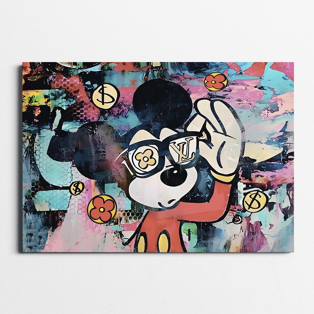 Mickey Mouse Vuitton Wall Art- BIG Wall Décor