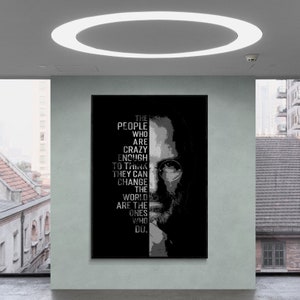 Steve Jobs poster , Steve Jobs  print, motivational wall art, office motivational poster, millionaire poster, money poster, entrepreneur