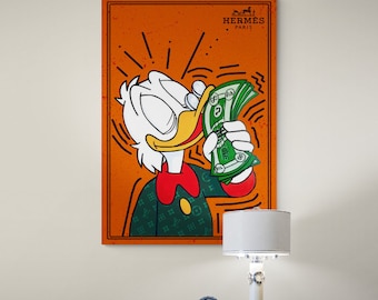 Scrooge Mcduck poster print , motivational office wall art, motivational wall art, office motivational poster, Alec Monopoly print poster