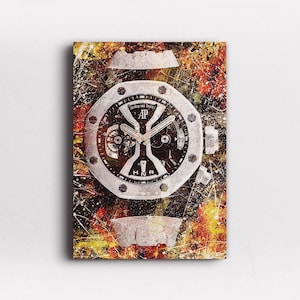 Luxury watch poster ,watch lover gift ideas,luxury watch art, audemars piguet poster, rolex art, luxury watch poster, luxury watch gift idea