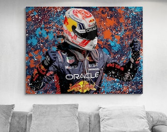 Max Verstappen painting, Max Verstappen Art, Max Verstappen poster, F1 poster, f1 wall art, f1 wall art, formula one wall art, racing poster