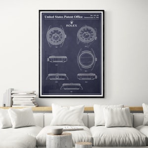 Cartel de patente de Rolex, cartel de reloj rolex, anuncios de rolex vintage, anuncios de rolex vintage, arte de pared de rolex, carteles de Rolex, impresión de arte de rolex