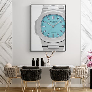 Obra de arte de Patek, arte de pared de Patek, cartel de reloj de lujo, ideas de regalos para amantes de los relojes, arte de relojes de lujo, cartel de patek philippe, arte de patek philippe