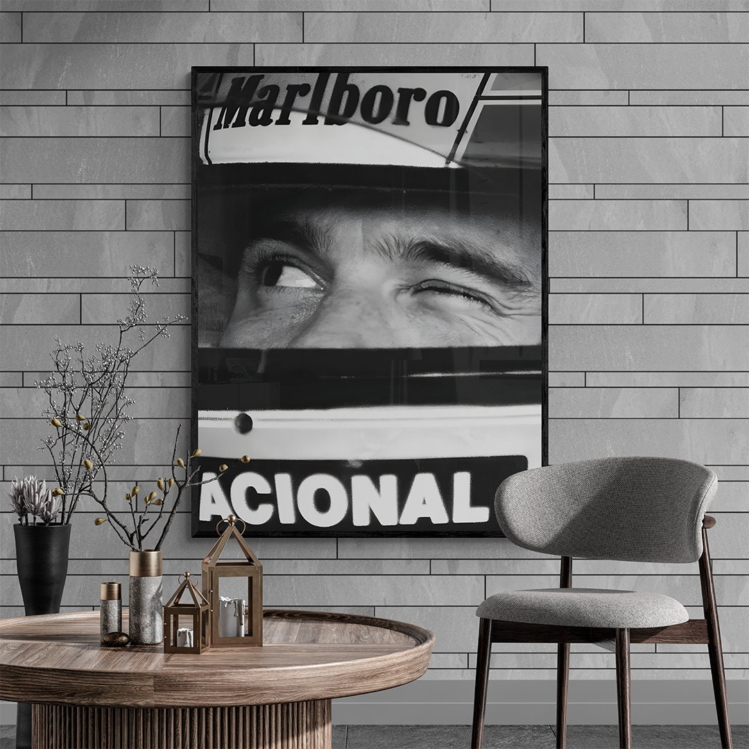 Ayrton Senna Poster, Ayrton Senna Wall Art, Formula One Posters