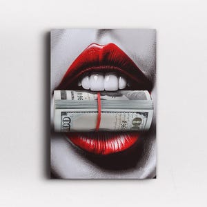 Eating Money Wandkunst, Geldposter, Luxuswandkunst, Luxusposter, moderne Wandkunst, Streetwear-Kunst, Modekunstposter, Streetwear-Poster
