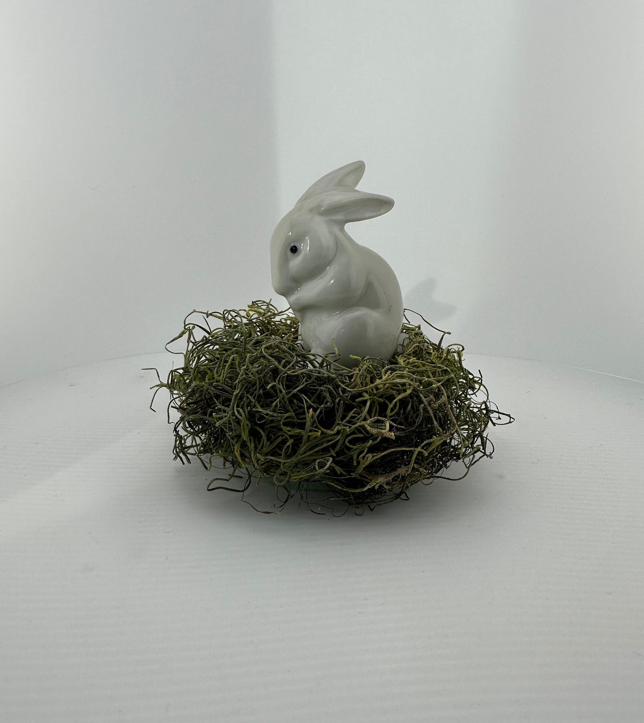 ●NONENON● BUNNY 24 OMC Otagiri Japan Rabbit Bunny Figurines Porcelain Grey