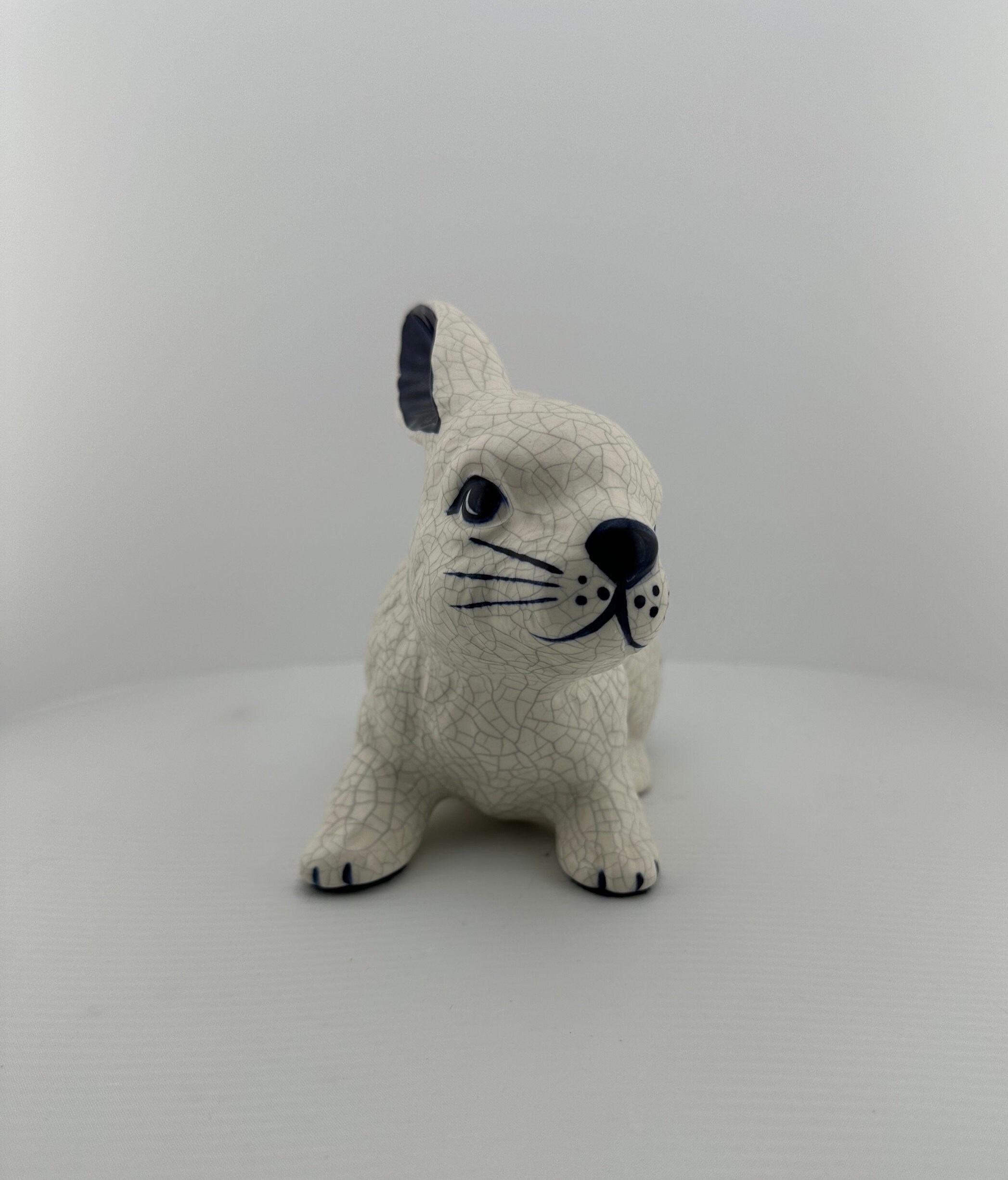 Denham Pottery Perky Blue and White Bunny Rabbit Etsy
