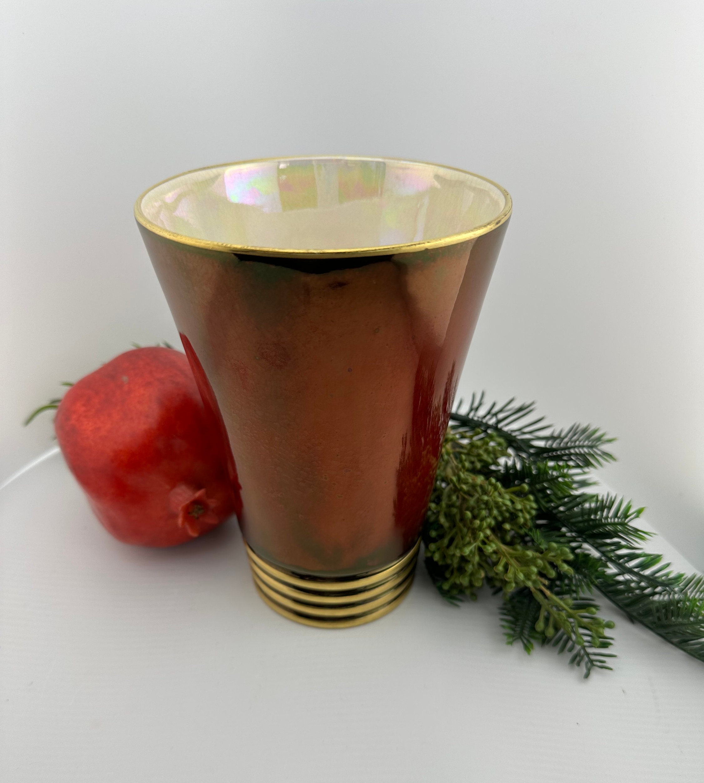 Gold Lusterware Vase 