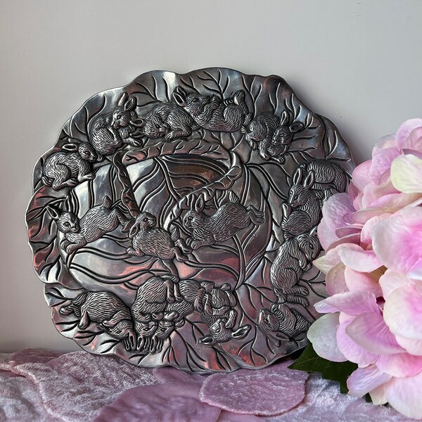 Arthur Court Bunny Rabbit Tray Etsy