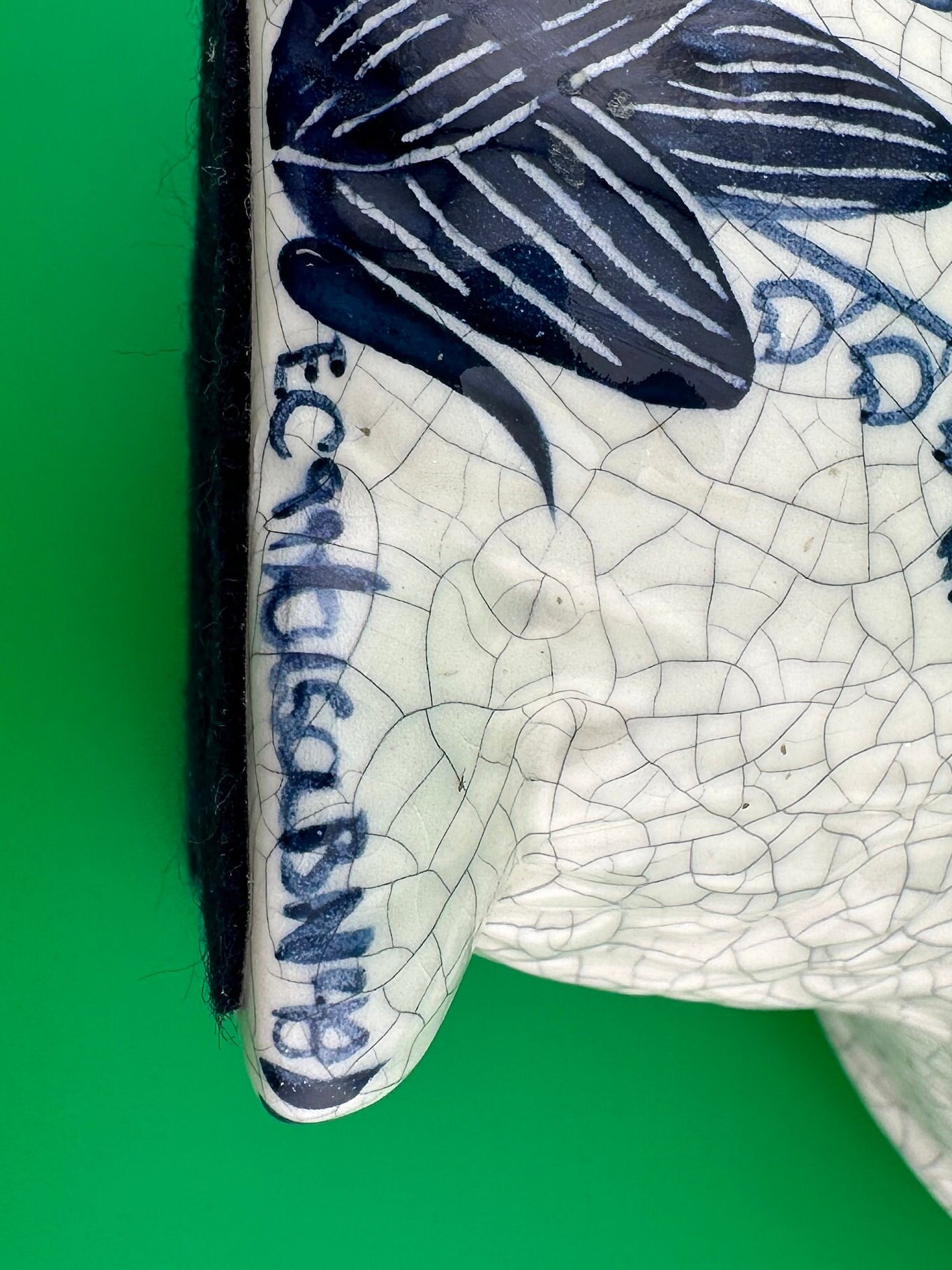 Denham Pottery Standing/laying Blue and White Rabbit Twosome Etsy