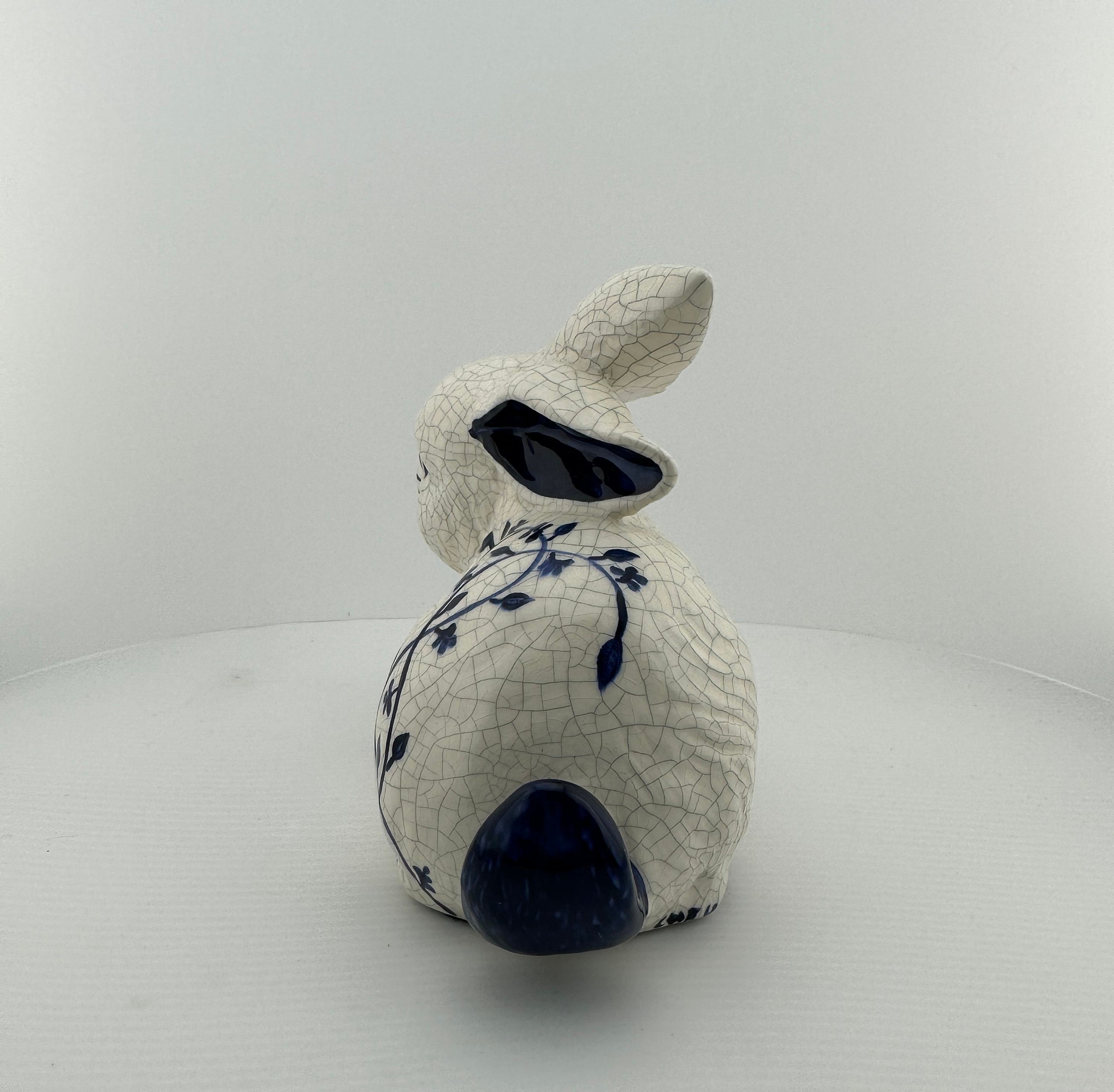 Denham Pottery Perky Blue and White Bunny Rabbit Etsy