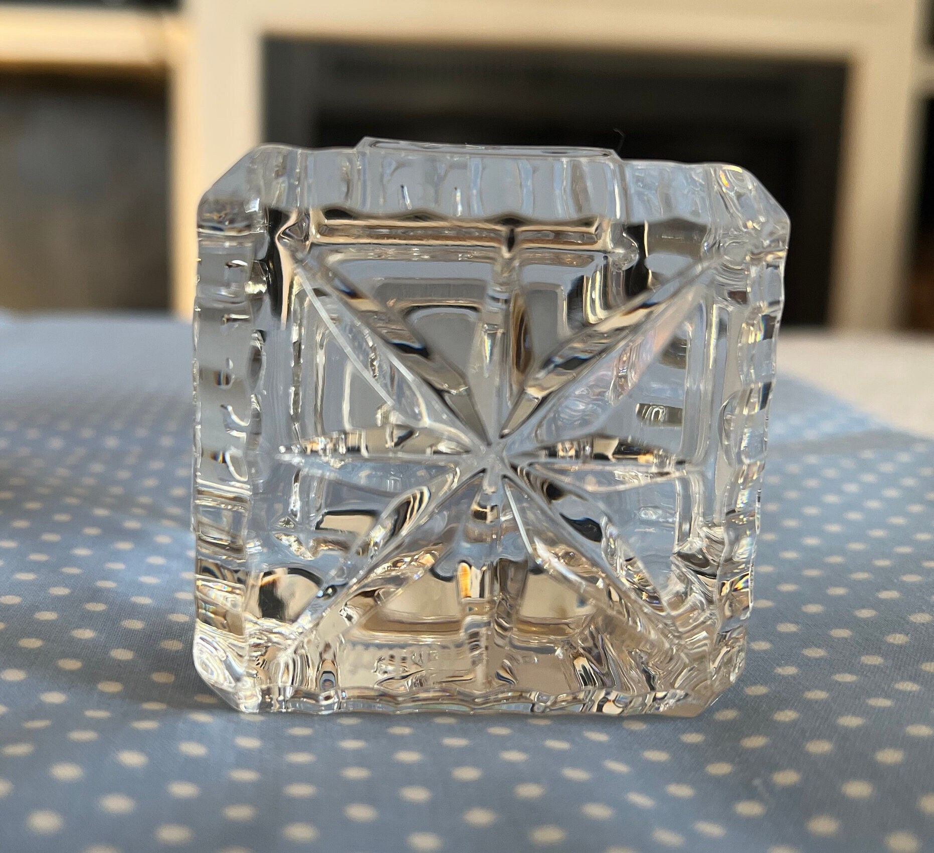 Waterford Crystal Baby Block/a B Cs Crystal Block Etsy