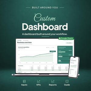 Panel de control empresarial personalizado en Google Sheets / Seguimiento de KPI / Plantilla de automatización / Servicio de hojas de cálculo personalizadas