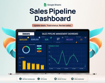 営業パイプラインダッシュボード（Googleスプレッドシート）｜中小企業向けシンプルCRM、取引トラッカー