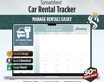 Car Rent Tracker Google Sheets | Fuhrparkmanagement Belegungskalender