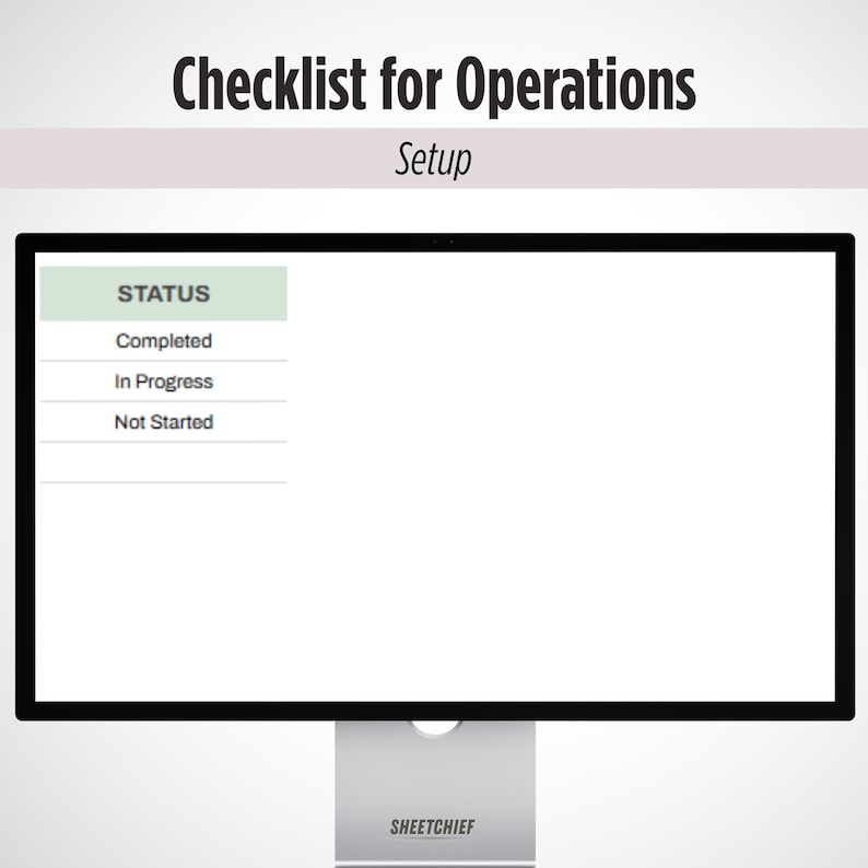 Checklist Operation Template | Google Sheets | Task Management for ...