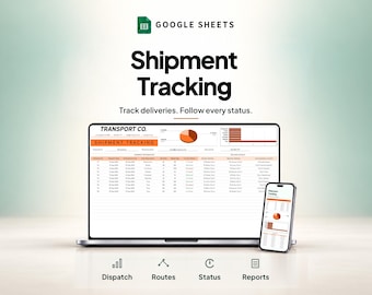 Modèle de suivi des expéditions | Suivi des livraisons, des commandes et de la logistique pour Google Sheets