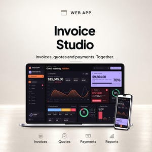 Invoice Template & Generator App, Small Business Quote Maker, Payment Tracker, Client Billing Software