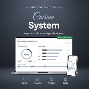Aangepast Google Sheets-bedrijfssysteem | KPI-dashboard, Apps Script-automatisering