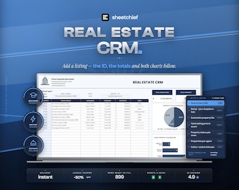 Real Estate CRM Google Sheets Template | Realtor Listing Tracker