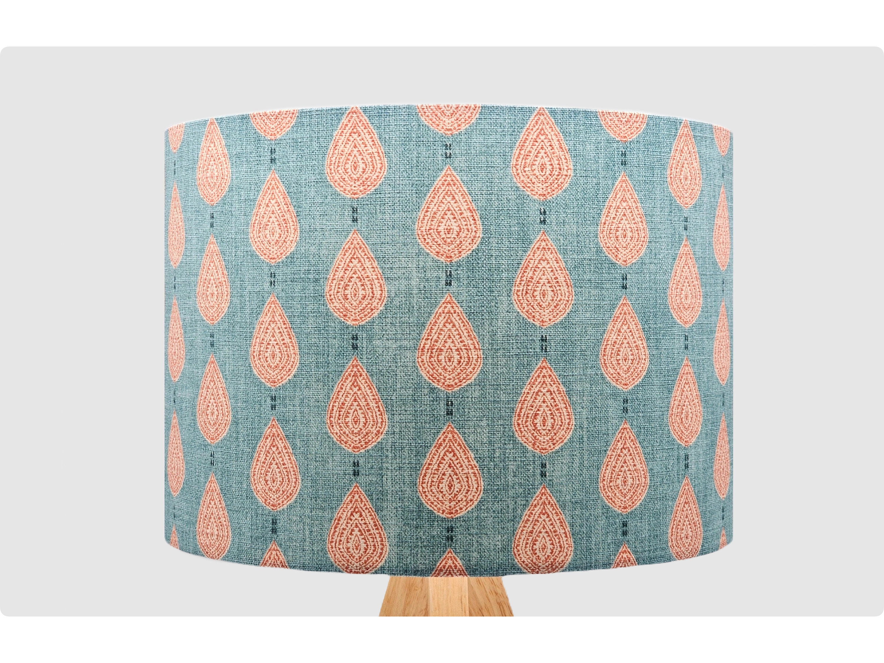 Teal and orange lamp shade deals