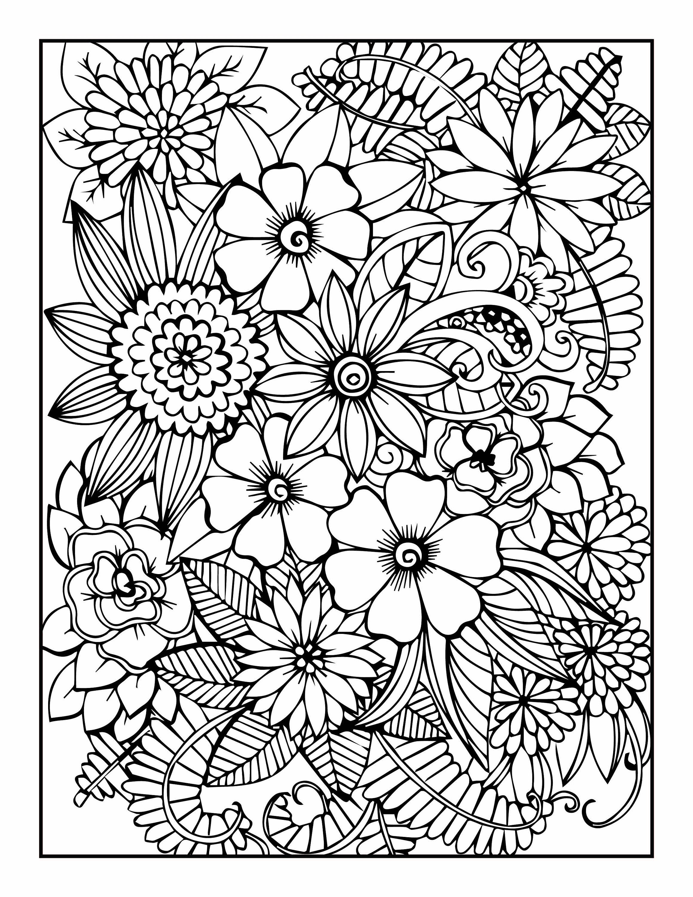 Coloring Book Pages Set Fourteen Floral Designs 10 - Etsy