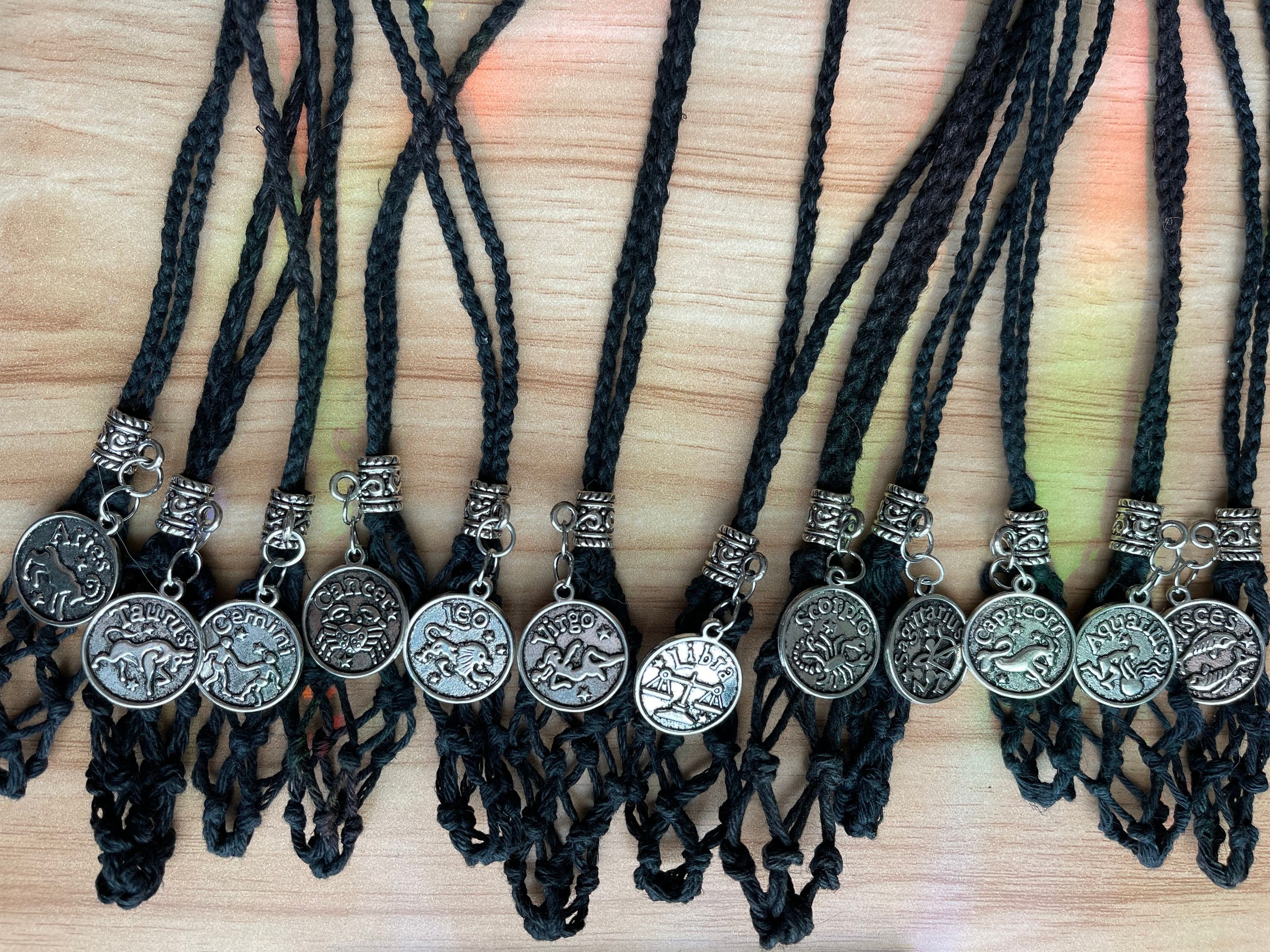 Zodiac crystal basket necklaces