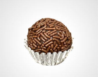 Traditional Brazilian Chocolate Brigadeiros With Nutella, Dulce de Leche Fillings Assorted Box - Free Shipping