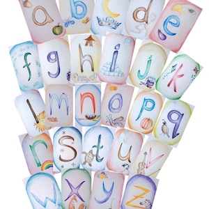 Alfabeto Waldorf em minúsculas Digital A-Z